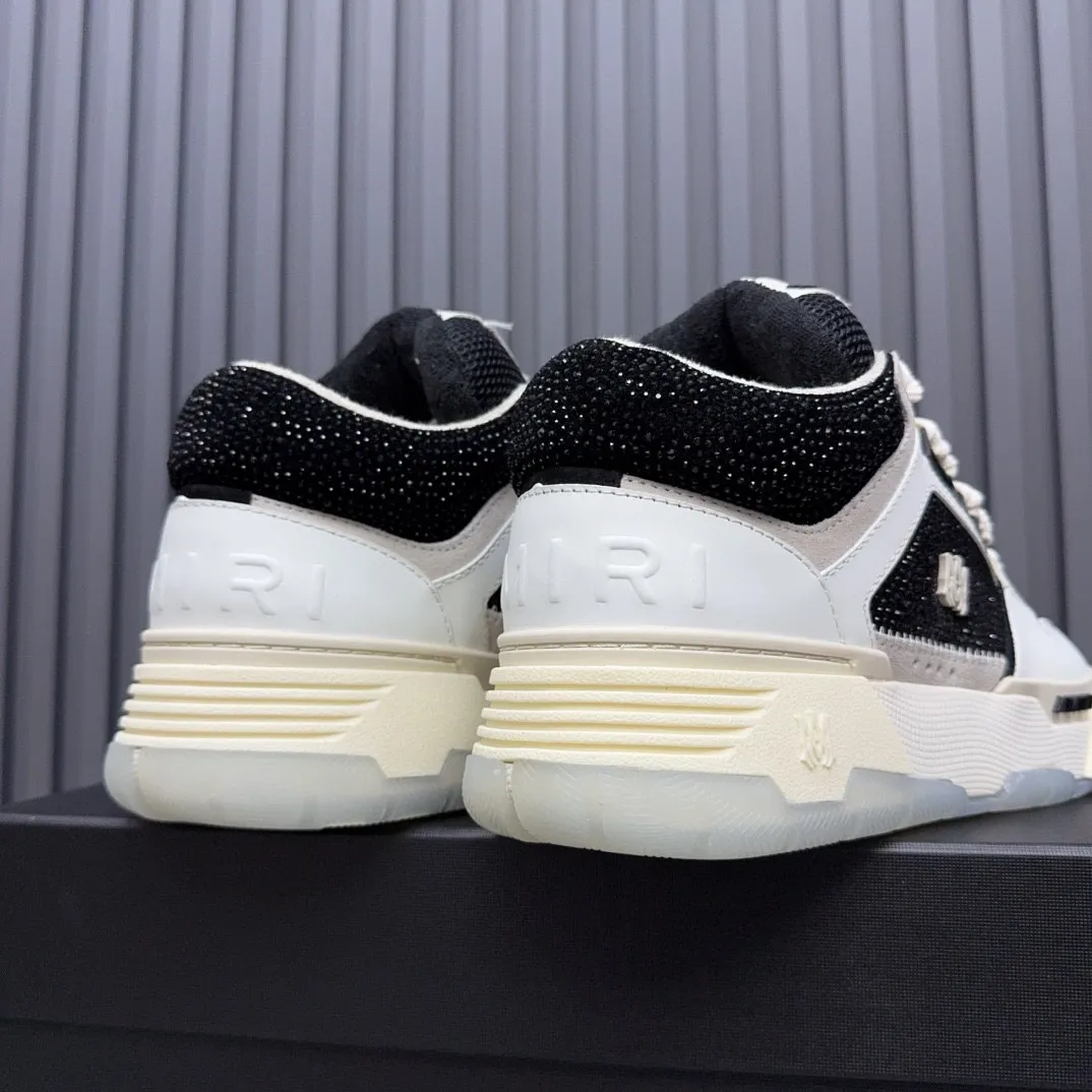 Men's men's shoes 💰800 AMIRI Amir Couple's new hot brick high street sneakers with bone sports shoes, toe-layer cowhide upper, upper side bones, purely hand-stitched, with good three-dimensional effect, customized metal LOGO, code number 35-44 (45, 46 customized)